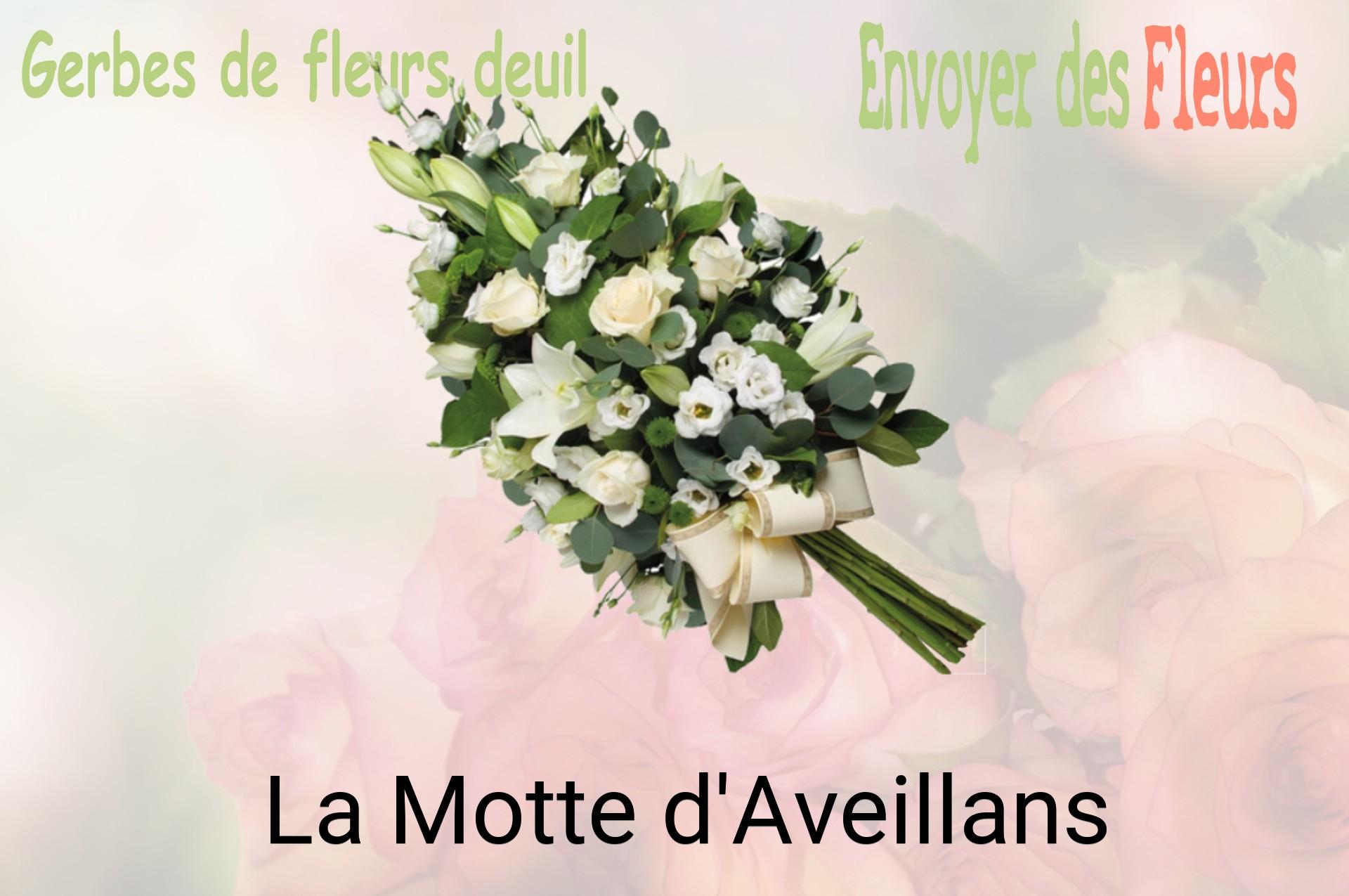 Gerbe de fleurs de deuil livrée à La Motte-d'Aveillans